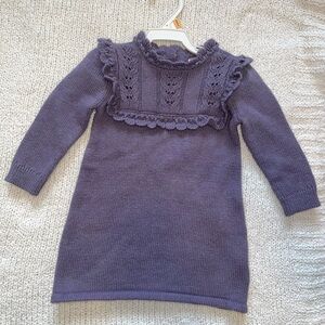 OshKosh B'gosh Purple Long-sleeve Sweater Knit Dress